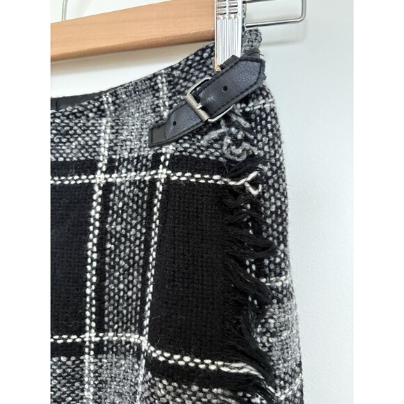 TALBOTS Wool Blend Long Wrap Maxi Skirt Plaid Italian Size 4 - Picture 2 of 7